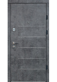 Двері вхідні Straj Berez Lux Porte Мармур темний/Білий сатин, 850x2040 R