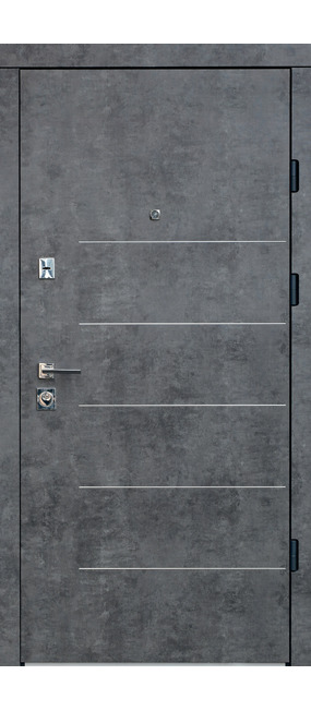 Двері вхідні Straj Berez Lux Porte Мармур темний/Білий сатин, 850x2040 R. Номер 0