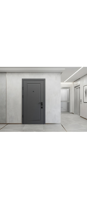 Двері вхідні Straj Lux Orlanda Soft touch titanium/White satin, 850x2040 R. Номер 2