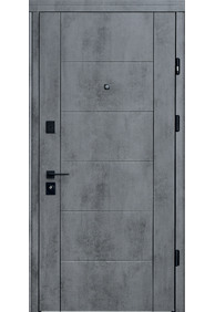 Двері вхідні Straj Lux Parallel Бетон темний/Білий матовий, 850x2040 R