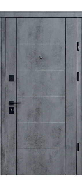Двері вхідні Straj Lux Parallel Бетон темний/Білий матовий, 850x2040 R. Номер 0