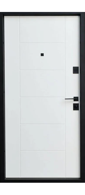 Двері вхідні Straj Lux Parallel Бетон темний/Білий матовий, 850x2040 R. Номер 1