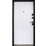 Двері вхідні Straj Optima Line ND Soft touch black/White shagreen, 850x2040 R. Номер 1