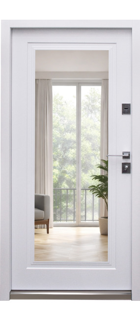 Двері вхідні Straj Berez Plus Dream Standard Kale Monsoon Wood Soft-touch/White Shagreen, 850x2040 R. Номер 1