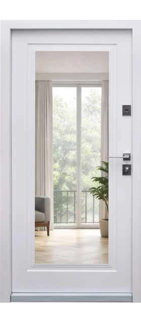 Двері вхідні Straj Berez Plus Dream Standard Kale Monsoon Wood Soft-touch/White Shagreen, 850x2040 R. Номер 1