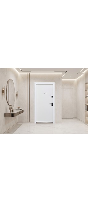 Двері вхідні Straj Berez Lux Fusion Standard Kale Пастель Софт Блек/Білий матовий, 850x2040 R. Номер 2