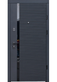 Двері вхідні Straj Berez Lux Fusion Standard Kale Пастель Софт Блек/Білий матовий, 850x2040 R