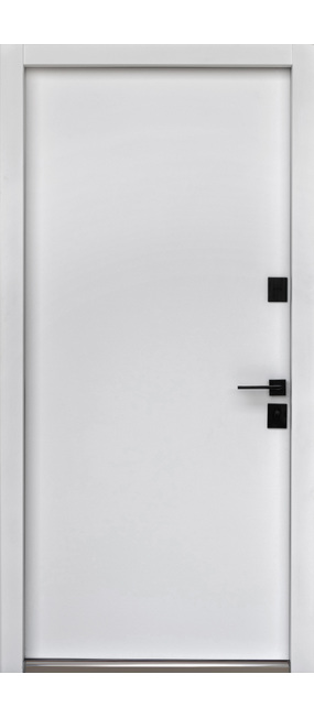 Двері вхідні Straj Standard Securemme Hardy Slim P Glass Чорний/Зоряний світ, 970х2050 R. Номер 1