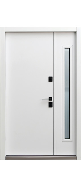 Двері вхідні Straj Proof Standard Mottura 1.5 Rio S Loft Дуб темний/Білий атлас, 1220x2050 R. Номер 1
