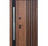 Двері вхідні Straj Proof Standard Mottura 1.5 Rio S Loft Дуб темний/Білий атлас, 1220x2050 R. Номер 0