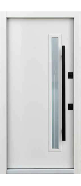 Двері вхідні Straj Proof Standard Mottura Rio S Loft (DMD 1200) Антрацит сірий пісок/Білий атлас, 870х2050 R. Номер 1
