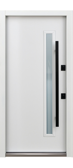 Двері вхідні Straj Proof Standard Mottura Rio S Loft (DMD 1200) Антрацит сірий пісок/Білий атлас, 870х2050 R. Номер 1