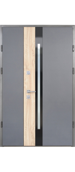 Двері вхідні Straj Proof 1.5 Slim S *PF дуб темний (горіх натуральний)*, 1220x2050. Номер 0
