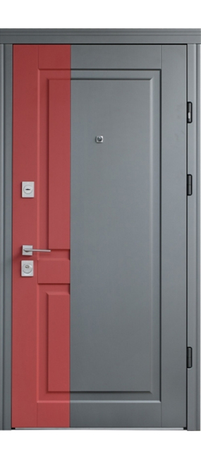 Двері вхідні Straj Premium MyKey Bordo *Полуничний джем / Асфальт*, 950x2040. Номер 0