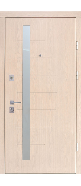 Двері вхідні Straj Delta (Glass) *Бетон темний*, 850x2040. Номер 0