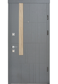 Двері вхідні Straj Grattel *Горіх темний*, 950x2040