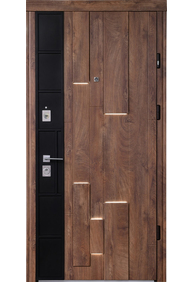 Двері вхідні Straj Lumina light *Горіх темний*, 950x2040