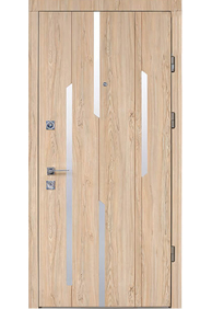 Двері вхідні Straj Mirage Glass *Горіх темний*, 950x2040