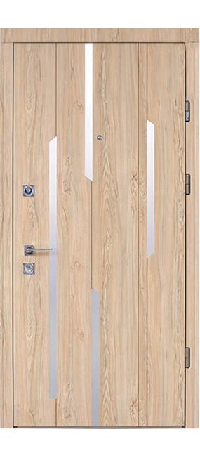 Двері вхідні Straj Mirage Glass *Дуб шале графіт*, 850x2040. Номер 0