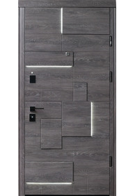 Двері вхідні Straj Piramis light 4 *Горіх темний*, 950x2040