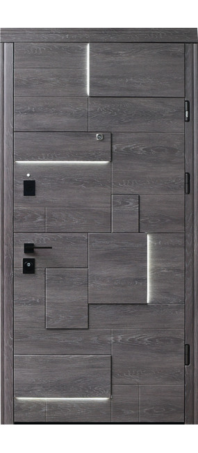 Двері вхідні Straj Piramis light 4 *Горіх темний*, 950x2040. Номер 0