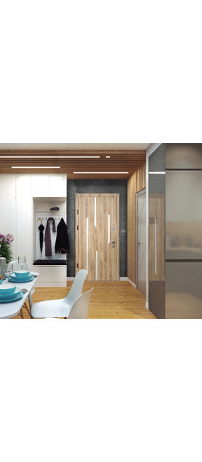 Двері вхідні Straj Mirage Glass *Дуб шале графіт*, 850x2040. Номер 1