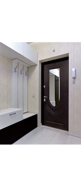 Двері вхідні Straj Turin (дзеркало) *Антрацит*, 850x2040. Номер 1