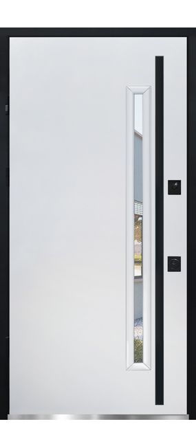 Двері вхідні Straj Proof Standard Mottura StarMax (DMD1800) *Антрацит/білий атлас*, 970x2050. Номер 1