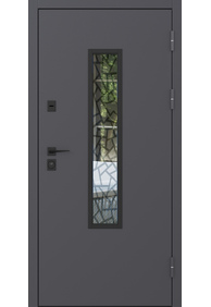 Двері вхідні TERMO/EKO Granite RAL 7016/Крафт білий, 960x2050 R