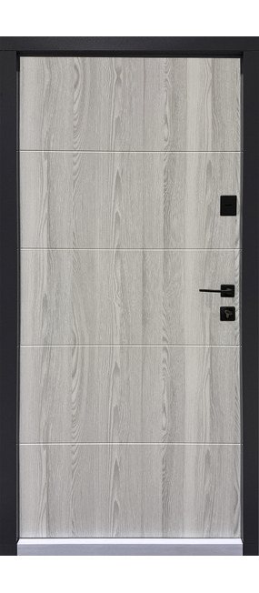 Двері вхідні TERMO/EKO Loft RAL 7024/Дуб Айс, 860x2050 R. Номер 1