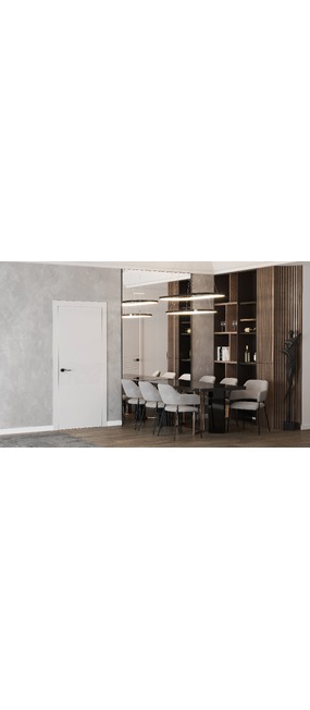 Двері міжкімнатні COMEO PORTE Secret Select Graffiata 5 Bianco, 900x2500. Номер 3