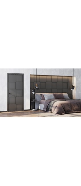 Двері міжкімнатні COMEO PORTE Scacco grigio RAL 9005, 880x2040. Номер 2
