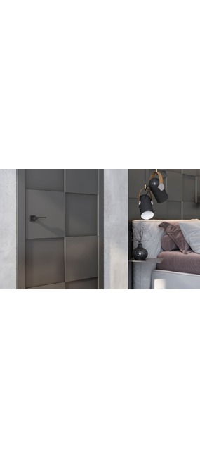 Двері міжкімнатні COMEO PORTE Scacco grigio RAL 9005, 880x2040. Номер 3