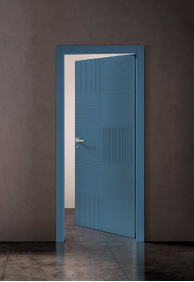 Двері міжкімнатні COMEO PORTE Graffiata 6 RAL 5009, 800x2100