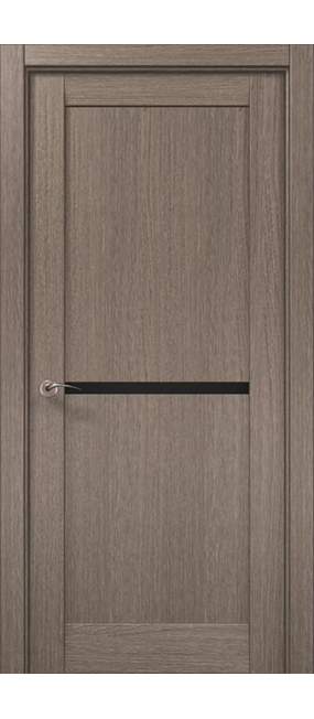 Двері міжкімнатні Папа Карло Millenium ML-60 (чорне скло) -Дуб сірий-, 610x2000. Номер 0