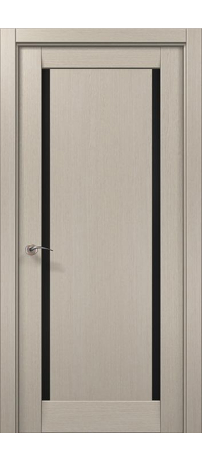 Двері міжкімнатні Папа Карло Millenium ML-62 (скло чорне) -Дуб кремовий-, 610x2000. Номер 0