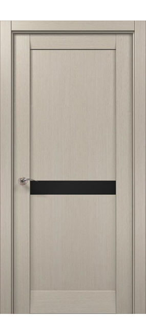Двері міжкімнатні Папа Карло Millenium ML-63 (чорне скло) -Дуб кремовий-, 610x2000. Номер 0