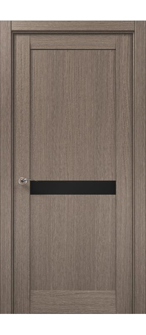 Двері міжкімнатні Папа Карло Millenium ML-63 (чорне скло) -Дуб сірий-, 610x2000. Номер 0