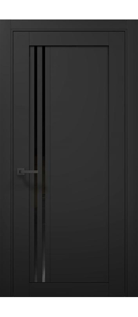 Двері міжкімнатні Папа Карло TETRA T-09 (BLK) -Чорний матовий-, 610x2000. Номер 0