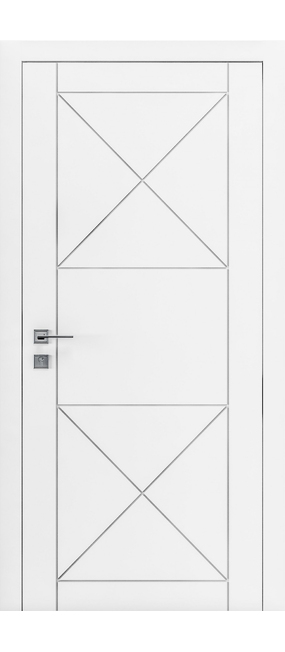 Двері міжкімнатні RODOS CORTES Prima ФРЕЗЕРОВКА 26 /Білий матовий/, 600x2000. Номер 0