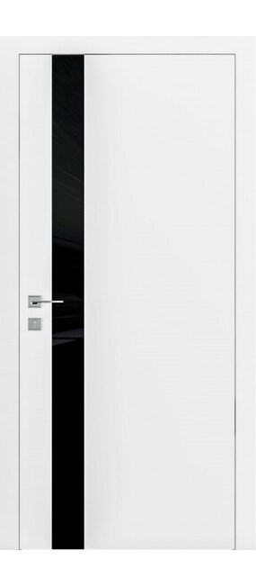 Двері міжкімнатні RODOS LOFT BERTA V (чорний глянець) /Білий матовий/, 600x2000. Номер 0