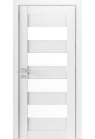 Двері міжкімнатні RODOS MODERN Milano півскло /Білий матовий/, 600x2000
