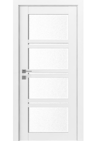 Двері міжкімнатні RODOS MODERN Quadro скло /Білий матовий/, 600x2000