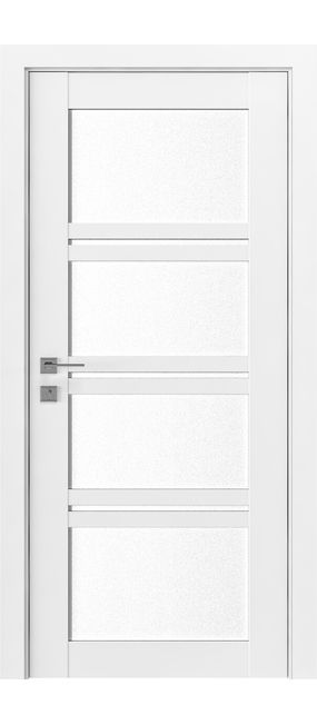 Двері міжкімнатні RODOS MODERN Quadro скло /Білий матовий/, 600x2000. Номер 0