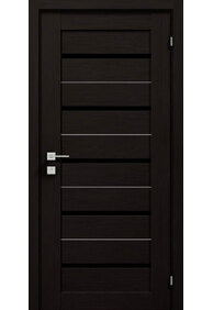 Двері міжкімнатні RODOS MODERN Lazio BLK півскло /Венге шоколадний/, 800x2000