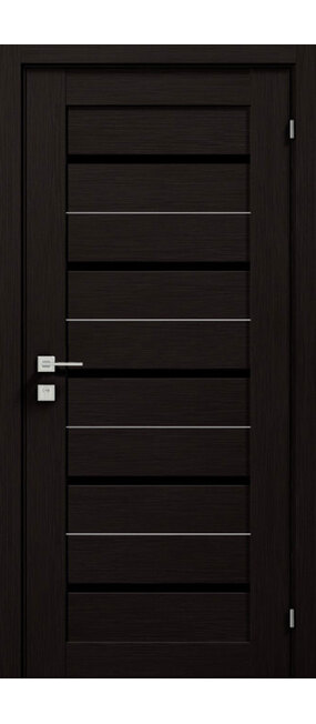 Двері міжкімнатні RODOS MODERN Lazio BLK півскло /Каштан американський/, 600x2000. Номер 0