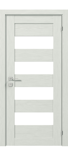 Двері міжкімнатні RODOS MODERN Milano півскло /Крем/, 600x2000. Номер 0
