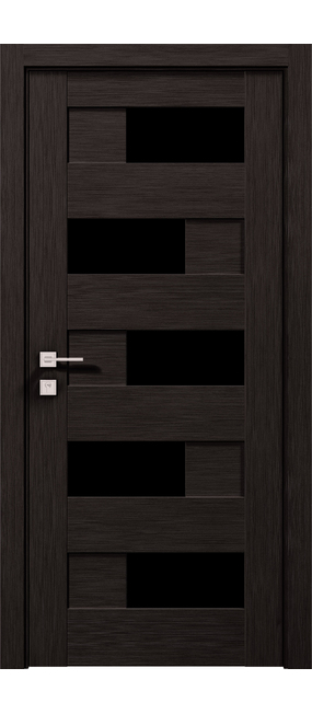 Двері міжкімнатні RODOS MODERN Verona півскло BLK /Графіт/, 600x2000. Номер 0