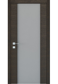 Двері міжкімнатні RODOS MODERN Flat скло тріплекс біле /Графіт/, 600x2000