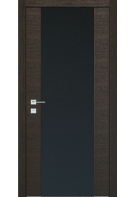 Двері міжкімнатні RODOS MODERN Flat скло тріплекс чорне /Графіт/, 600x2000
